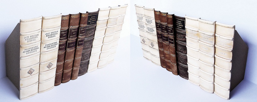 Fake Faux Book Leather Antique Spines