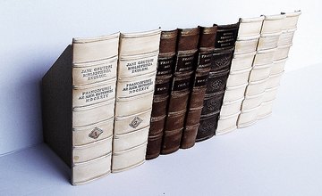 Book Spines old faux bookcase