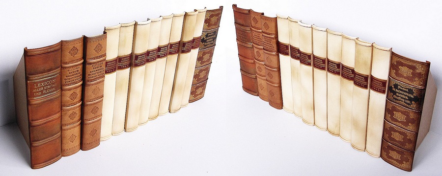 Fake Faux Book Leather Antique Spines