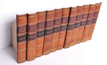 Book Spines old faux bookcase