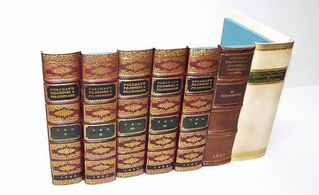 Book Spines old faux bookcase