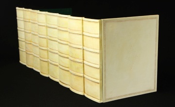 Book Spines old faux bookcase