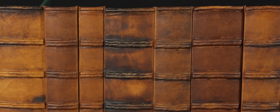 Genuine Leather Book Spines for Bookshelf