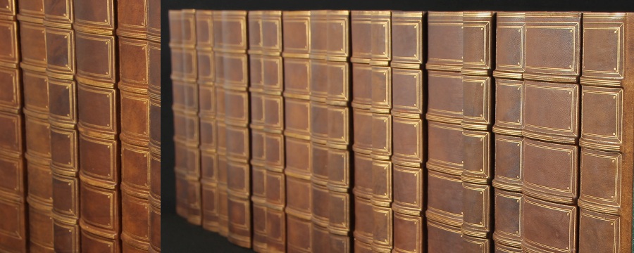 Genuine Leather Book Spines for Bookshelf