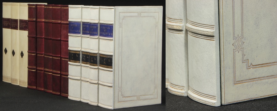 Genuine Leather Book Spines for Bookshelf