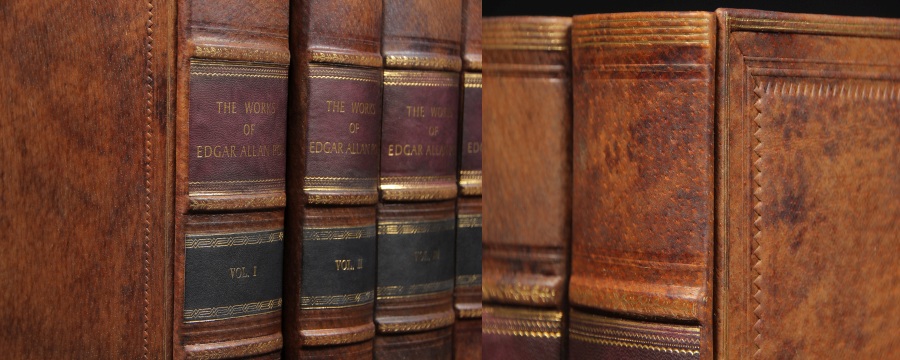 Genuine Leather Book Spines for Bookshelf