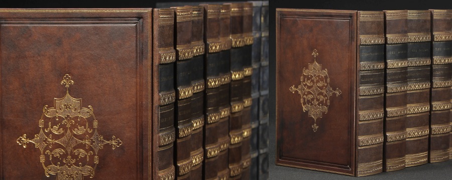 Genuine Leather Book Spines for Bookshelf