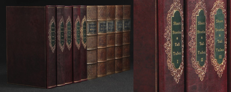 Genuine Leather Book Spines for Bookshelf
