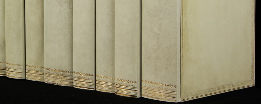 Genuine Leather Book Spines for Bookshelf