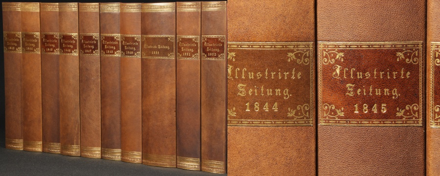 Replica Book Panels Vellum White Leather Book Spines