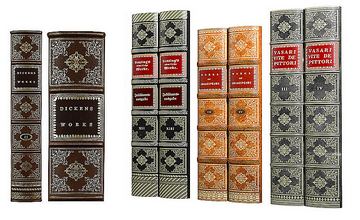 Book Spines old faux bookcase