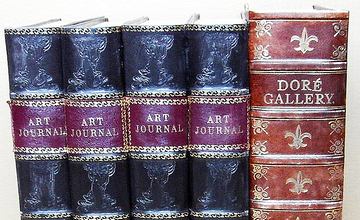 Book Spines old faux bookcase